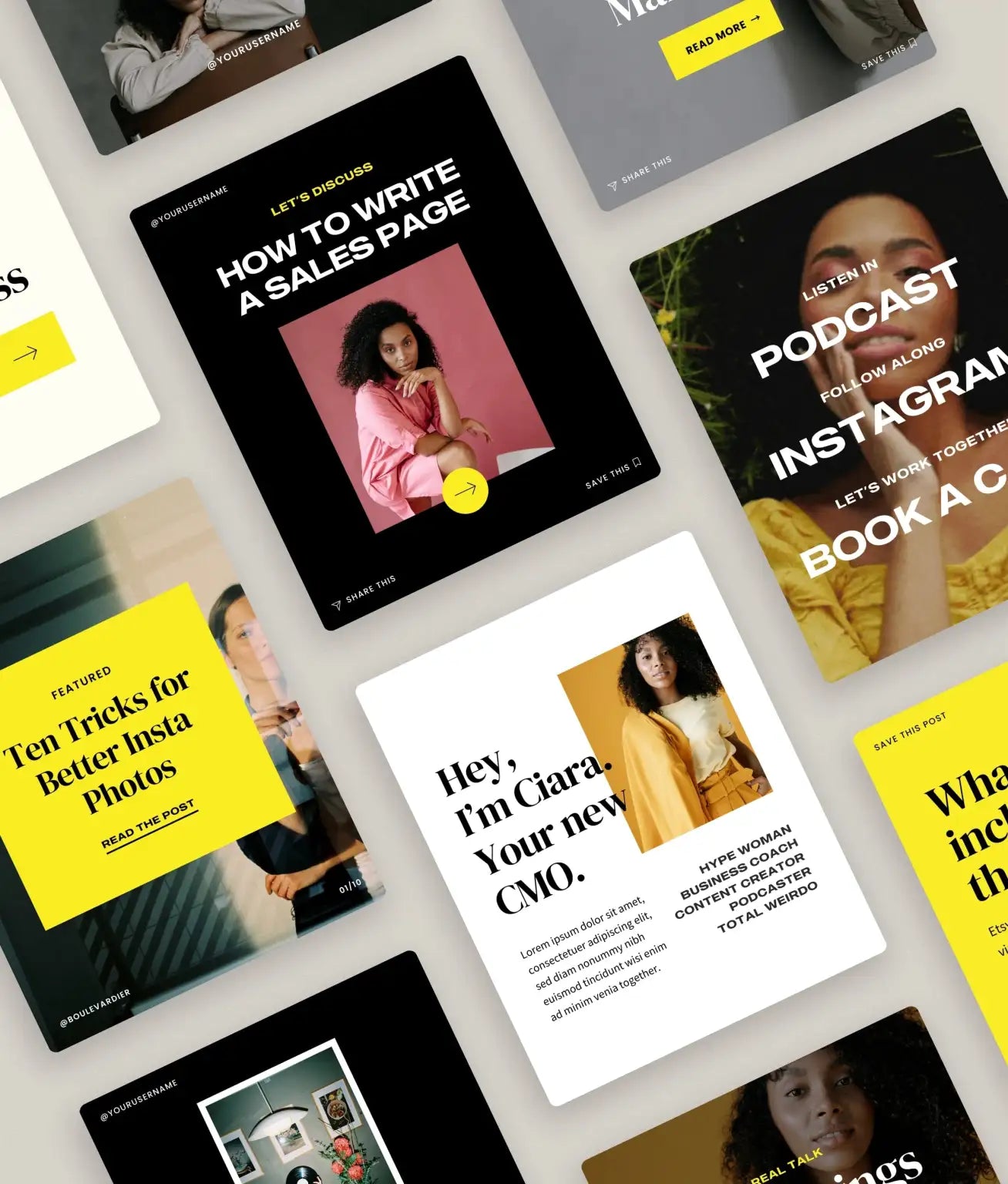 Boulevardier Social Media Canva Templates