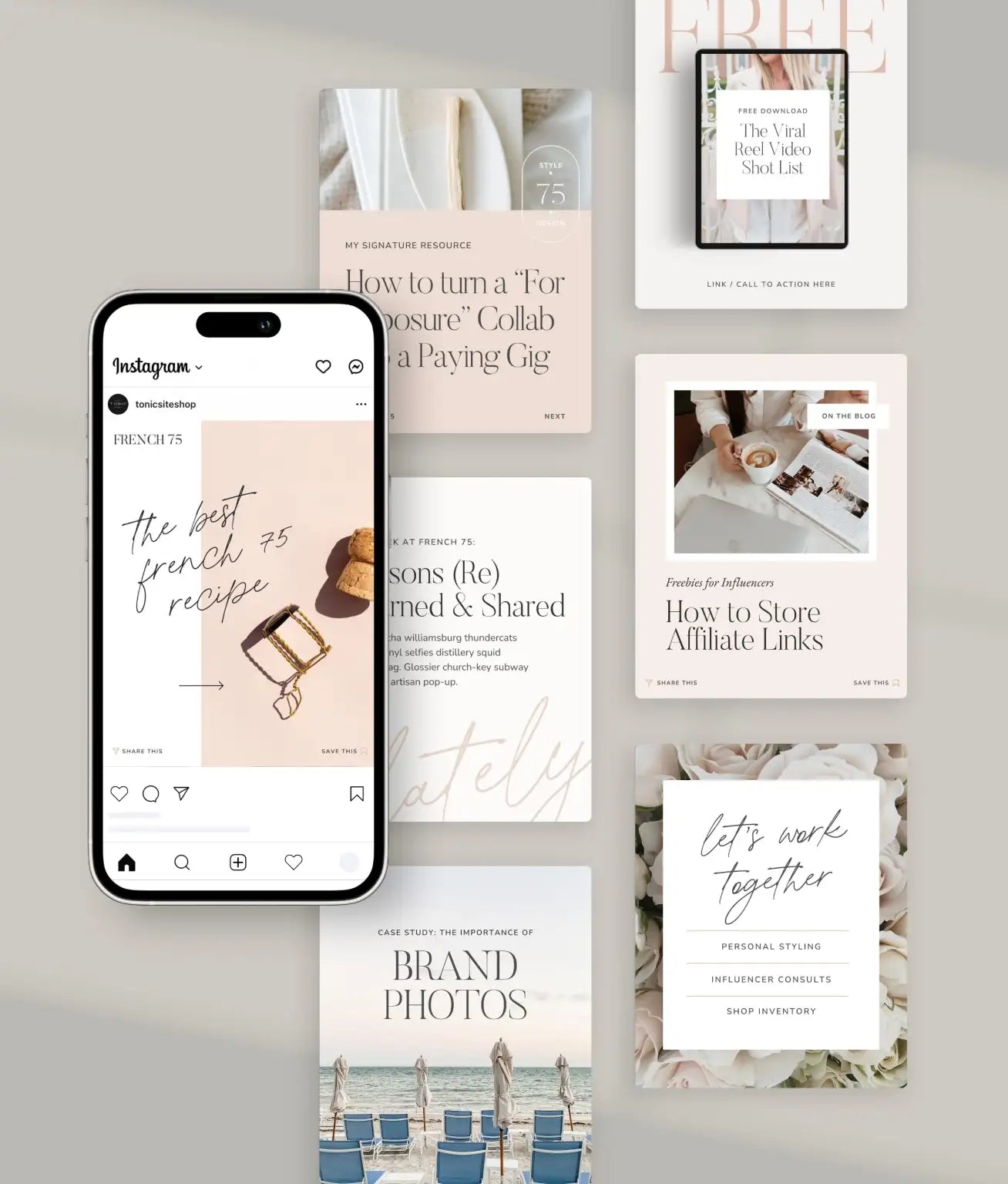 French 75 Social Media Canva Templates