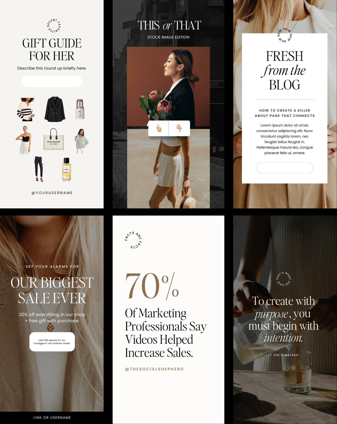 The Canva Stories + Reel Cover Templates