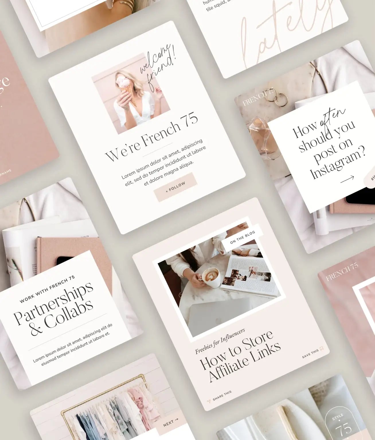 French 75 Social Media Canva Templates