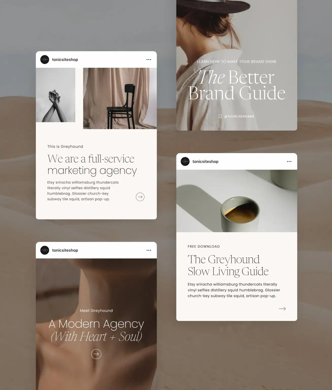 Greyhound Social Media Canva Templates